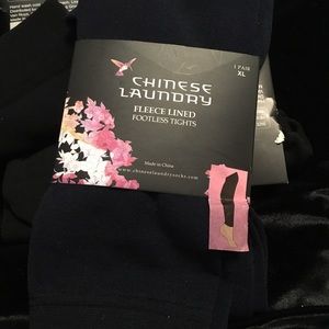 Chinese Laundry Fleeced Lined Footless Tights